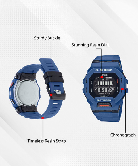 CASIO GBD-200-2DR G-Shock Dial Blue Resin Strap Digital Watch