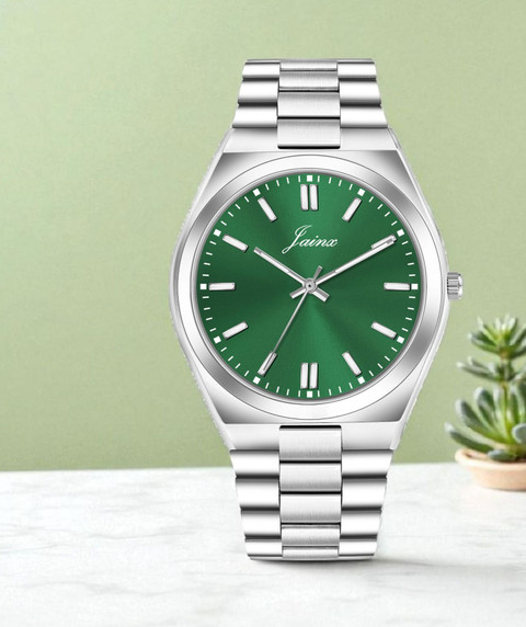 JAINX JM7226 Forest Green Stainless Steel Analog Watch - For Men