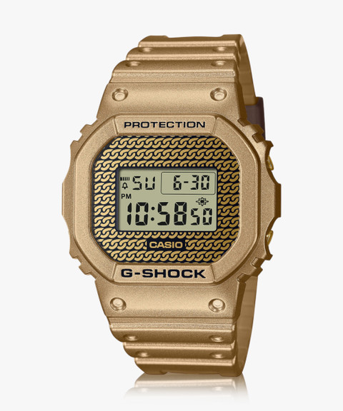 CASIO DWE-5600HG-1DR G-Shock Dial Gold Resin Strap Digital Watch