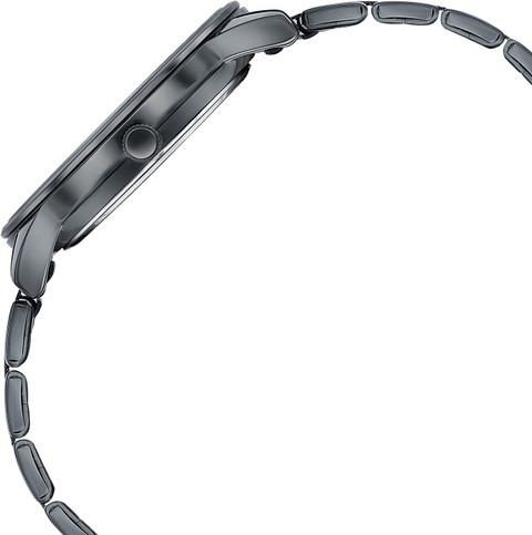 Voyager53　1014 SONATA Sonata Poze Noir Storm Quartz Black Round Dial Men's