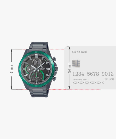 CASIO EFR-571DC-1AVUDF Edifice Black Dial Black Stainless Steel