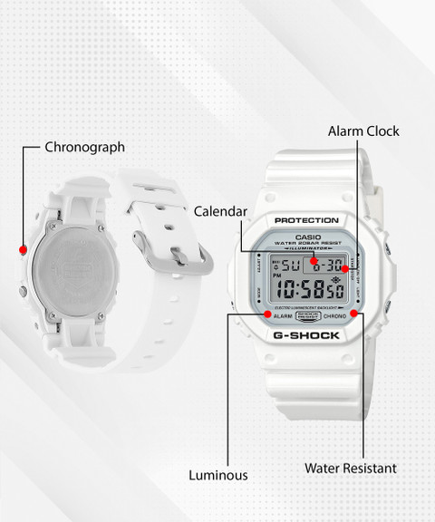 CASIO G-Shock G-SHOCK DW-5600MW-7DR Dial White Resin Strap Digital