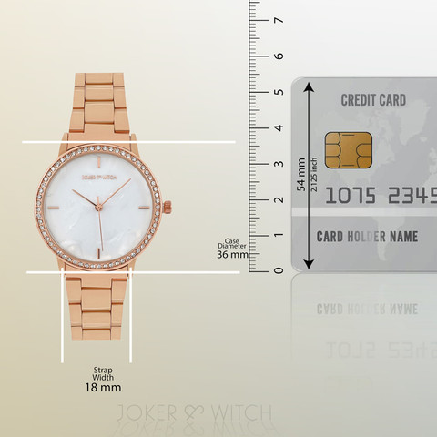 Joker Witch Joker Witch Comet 36mm White Dial Rose Gold Stainless Steel  Watch for Women Analog Watch For Women
