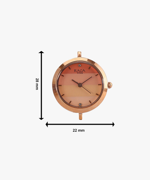 Titan NP2606WL02 Titan Raga Viva Pink Dial Pink LeatherStrap