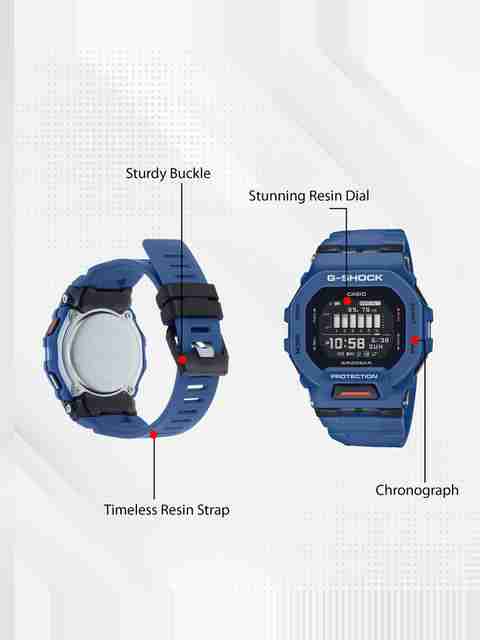 CASIO GBD-200-2DR G-Shock Dial Blue Resin Strap Digital Watch