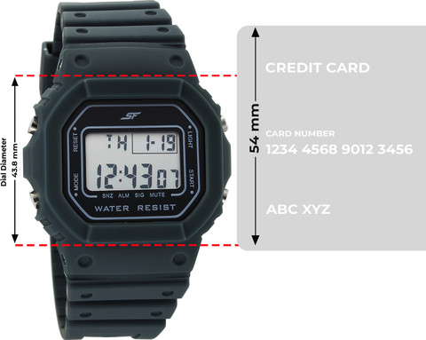 SONATA SF Hexa 1 SF Hexa Digital Dial Grey Polyurethane Strap