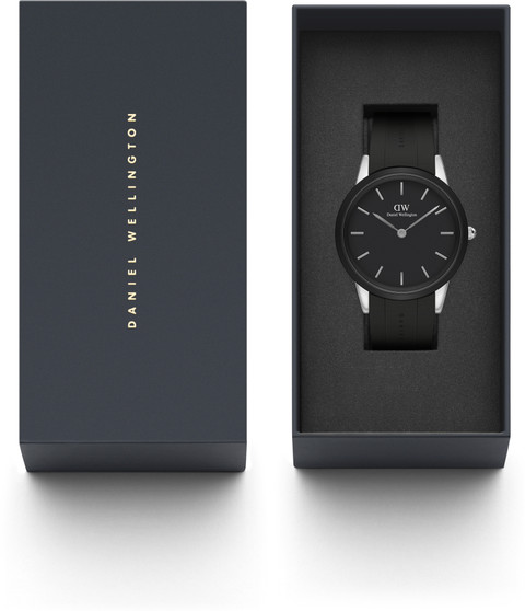 DANIEL WELLINGTON Iconic Iconic Motion 10 ATM) Black color Round