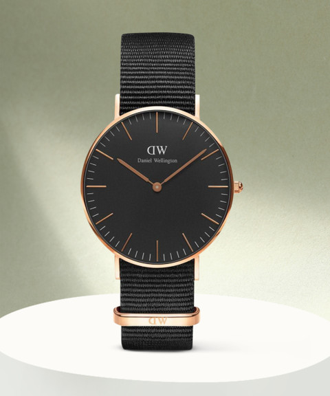 DANIEL WELLINGTON Classic Cornwall Black color Round 36 mm