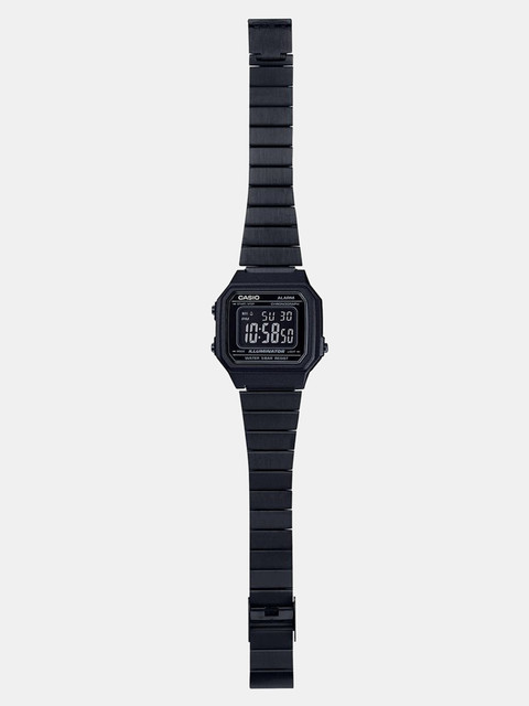 CASIO B650WB-1BDF Vintage Black Dial Black Stainless Steel Band Digital ...