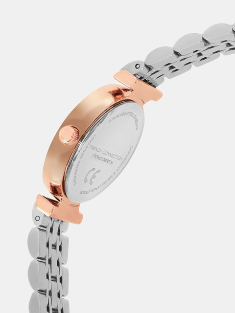 French Connection ALUNARA ALUNARA Rhinestone Silver Sunray Dial