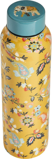 小物 40's style paisley pattern bottle shape Flipkart.com | Chumbak Pixel Paisley Sipper - Yellow 900 ml Water