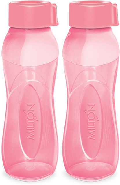MILTON I GO 500 ml Bottle (Pack of 2, PINK, Plastic) SMALL BOTTLE 500 ml  Water Bottles