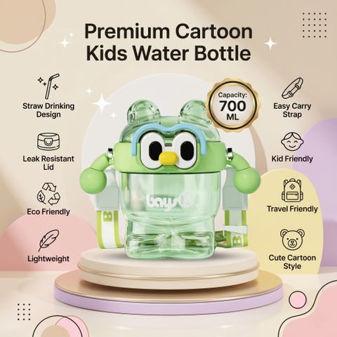 PRIME FEAST Kids Water Bottle 700ml Green - Image 8