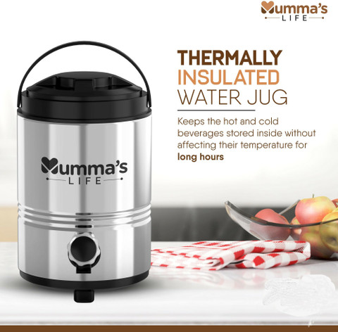 Mumma's LIFE Water Jug Hot Cold Upto 10 Hours Insulated