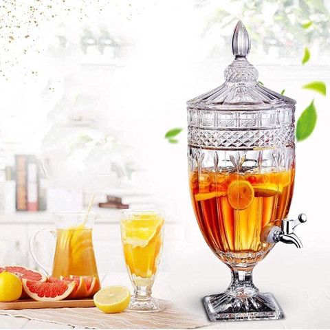 riddhi traders Piece Mason Jar Beverage Drink Dispenser Litre