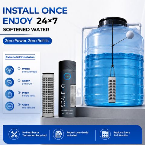 ScaleO Whole House Water Softener for Tanks (2000-2500 Litre, Pack of - Image 5