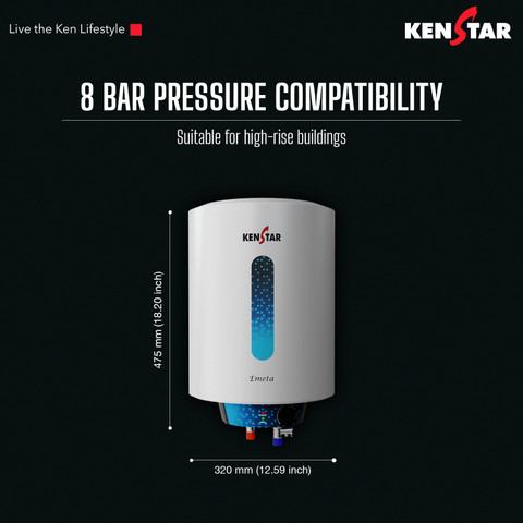 Kenstar EMETA 15L 15 L Storage Water Geyser Star BEE Energy