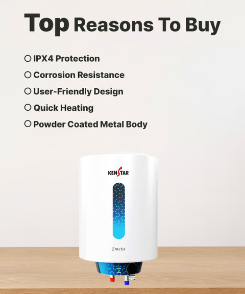 Kenstar EMETA 15L 15 L Storage Water Geyser Star BEE Energy Rating