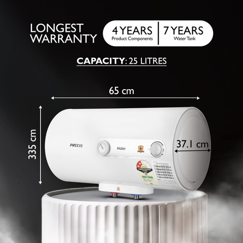 Haier Horizontal Geyser 25 Litre Haier ES25(H)-E1-P 25 L Storage
