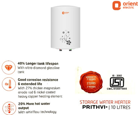 Orient Electric Prithvi+ 15 L Storage Water Geyser