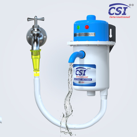 CSI INTERNATIONAL 1L INSTANT WATER PORTABLE HEATER GEYSER SHOCK PROOF BODY  WITH INSTALLATION KIT 3kw isi Cooper aliment L Instant Water Geyser