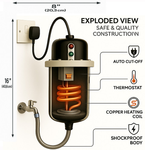Bajya Etira Plus Kw Electric Instant Heater L Instant Water Geyser