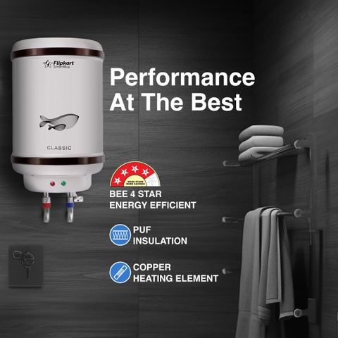 Flipkart SmartBuy 10 L Storage Water Geyser BEE 4 Star Rated with Free Installation pipes and Kit (Classic - 10L, Ivory) (Ivory) - Image 7