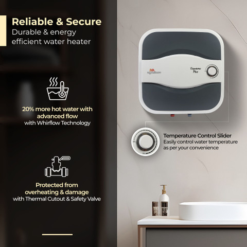 RR Signature Supremo Plus 10 L Storage Water Geyser Star BEE Energy  Rating Glassline Tanked