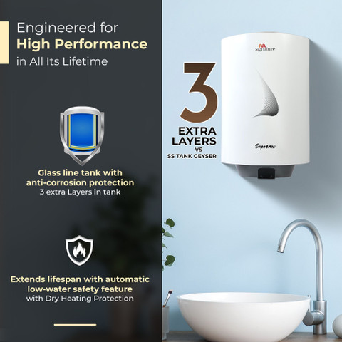 RR Signature Supremo 10 L Storage Water Geyser Star BEE Energy