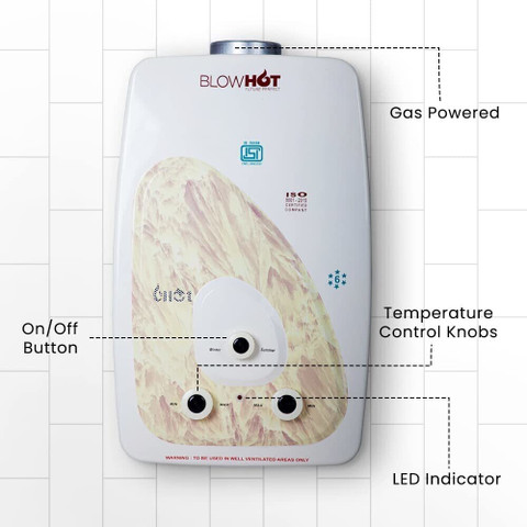 BLOWHOT BL 102 instant Aluminium Ltr Gas Geyser and Water Heater L Gas  Water Geyser