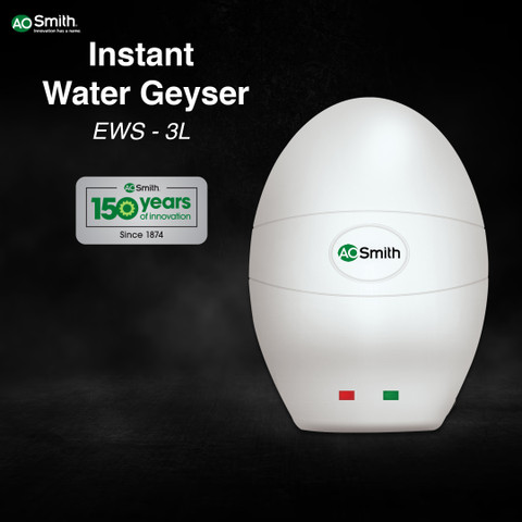 AO Smith EWS L Instant Water Geyser 3kW Designed for high