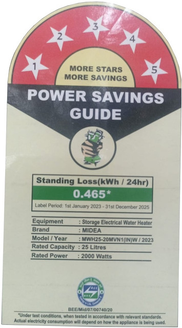 Midea MWH25-20MVN1(IN)W 25 L Storage Water Geyser Price in India