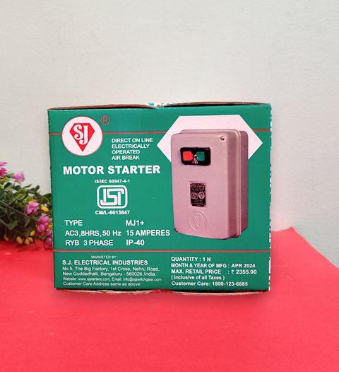 S J DOL Starter MJ+ 6-10A 3 Phase 5 HP - Image 8