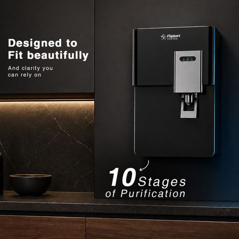 Flipkart SmartBuy PureAura |Needs No Service for 2 Years | 9 L RO + UV + UF + Copper + Alkaline + Copper + Zinc Water Purifier (Black) - Image 8