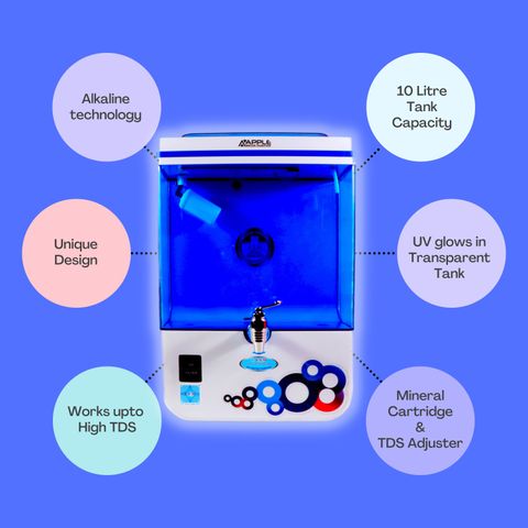 E.F.M PureX Water Purifier Premium Domestic RO System 10 L RO + UV