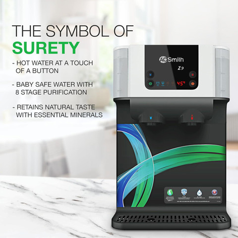 suyama① AO Smith Z9 10 L RO + Minerals Water Purifier | Hot + Normal Water