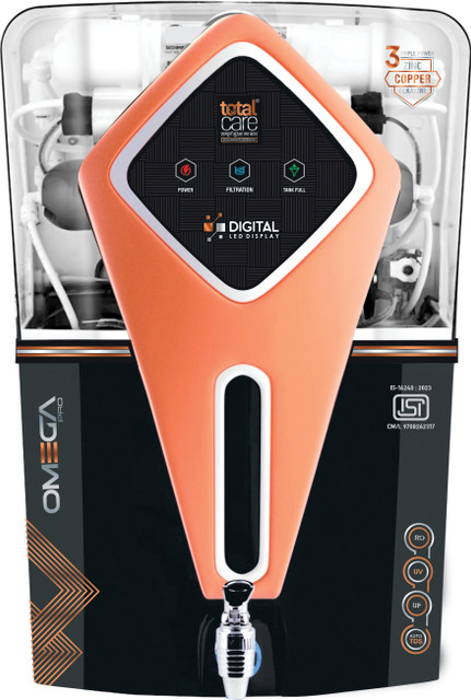 Total Care TC RO OMEGA PRO TPT BLACK RO + UV+UF+ ZnCUAlk+TDS