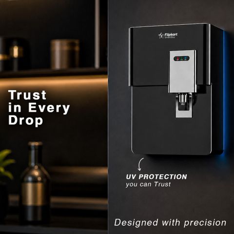 Flipkart SmartBuy PureAura |Needs No Service for 2 Years | 9 L RO + UV + UF + Copper + Alkaline + Copper + Zinc Water Purifier (Black) - Image 7