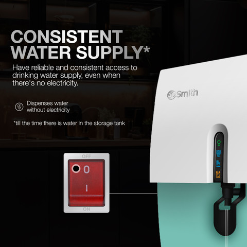 AO Smith F9 L RO SCMT Water Purifier SCMT Silver Charged Membrane  Technology| Baby-Safe Water with Stage Purification| Digital Display|