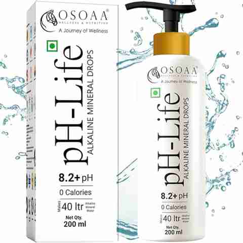 Osoaa pH-Life Alkaline Drops 8.2+ ph zero calories with 14