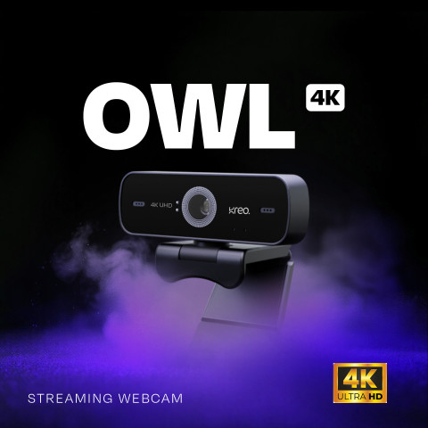 Kreo Owl 4K Ultra HD Auto focus USB Connection Web camera with