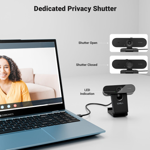 ZEBRONICS Zeb-Live PRO 1920 HD Webcam with Built-In Microphone