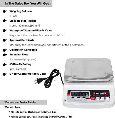Panasonic MS40KG,40Kg,Accuracy:1gm with Eco Sense Technology Green