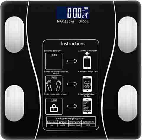CT-BDS Smart Bluetooth Weight Machine 18 Body Composition Sync with Fitness Mobile App Weighing Scale (Black) - Image 5