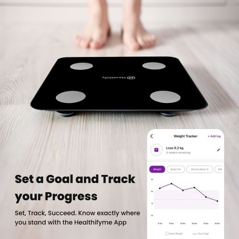 Healthifyme Smart Scale | Track 21+ Key Body Metrics | Data Driven ...