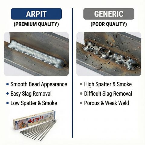 Arpit 6013 Mild steel Welding Electrodes - No. 8 - 4 mm X 450 mm - 3.5 ...