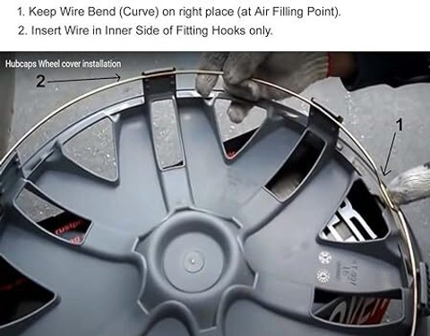 Origin Paradise Silver Black Wheel Cover/Cap for All Cars, Car Wheel Cover  (15 Inch) Wheel Cover For Universal For Car Universal For Car