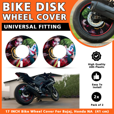 ASRYD BIKE FULL WHEEL COVER JOKER PRO DISC FOR ALL UNIVERSAL BIKE 17 INCH  Wheel Cover For Bajaj, Honda, TVS, BMW NA
