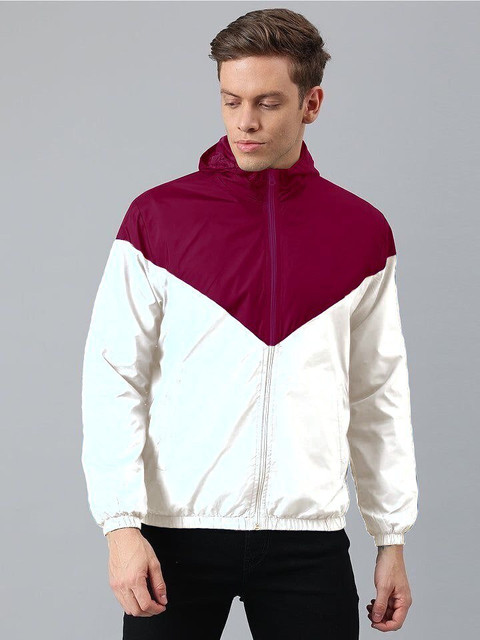 Eddicted Mens Winterwear jacket Colorblock Men Wind Cheater