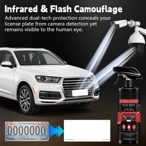 TOZKYN 120ML Licence Plate Sprayer, Invisible Number Plate
